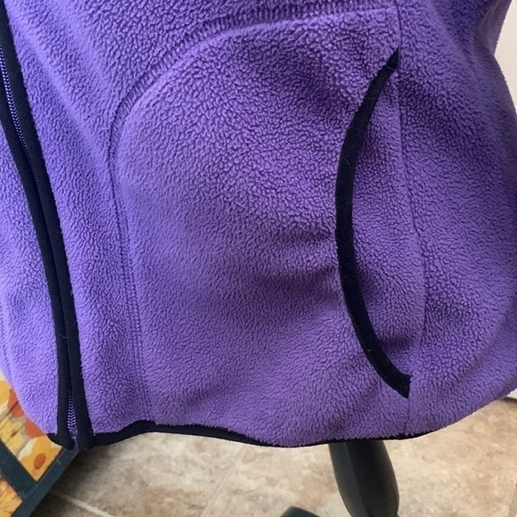 Purple Fleece Full Zip Hoodie Jacket Size M - Picture 7 of 9